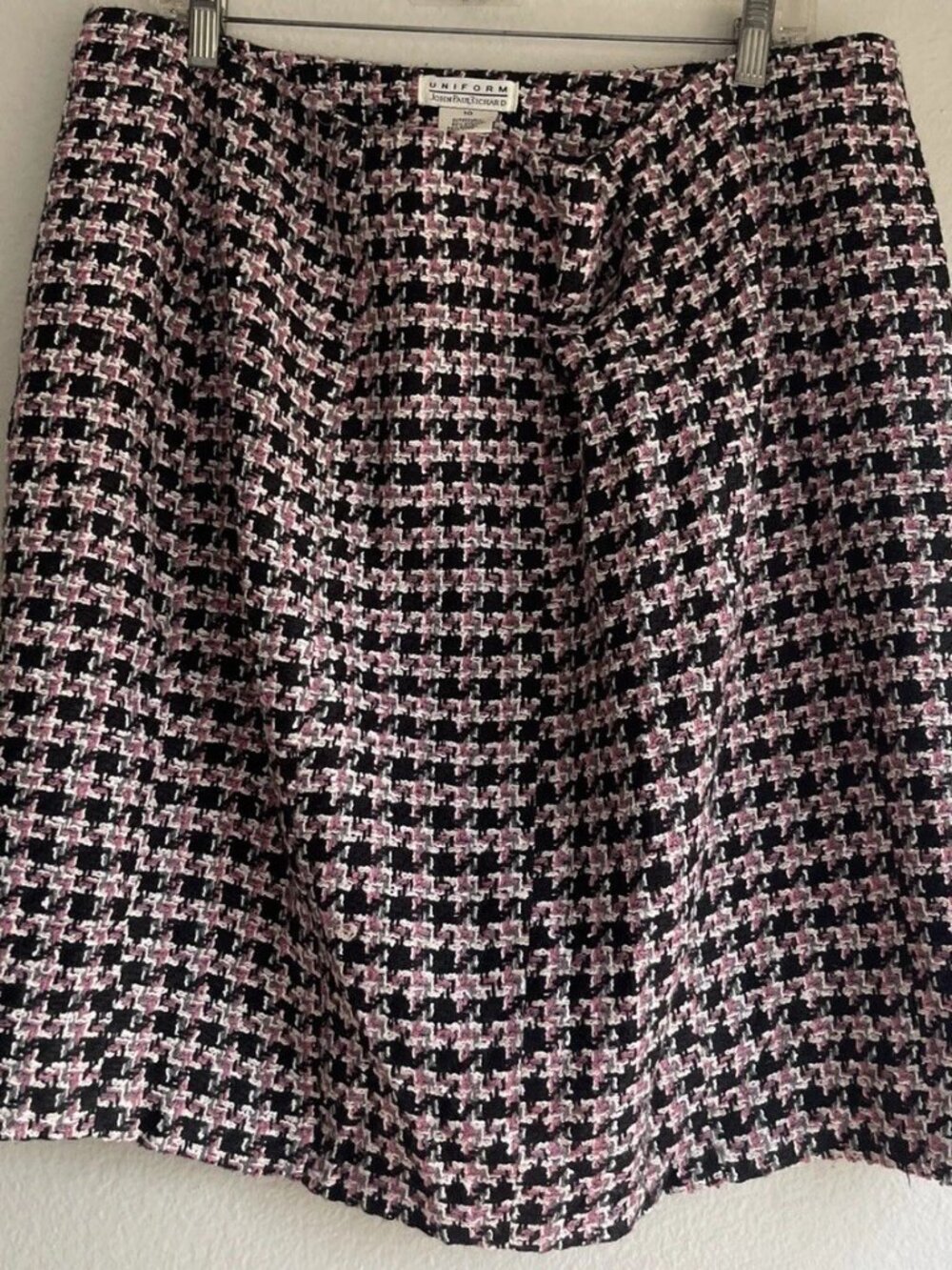 Uniform John Paul Richard Acrylic Skirt Womens 10 Pink Paisley Midi Boho Vintage